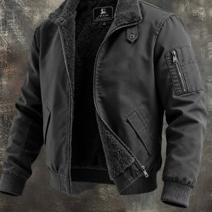 MAISON CLÉMENT PARIS™ | VESTE BOMBER HOMME DOUBLÉE SHERPA HIVER