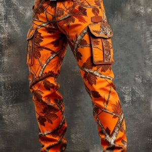 MAISON CLÉMENT PARIS™ | PANTALON CARGO CAMOUFLAGE ORANGE HOMME