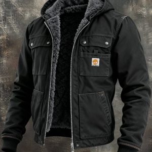 MAISON CLÉMENT PARIS™ | VESTE HOMME DOUBLÉE POLAIRE CAPUCHE