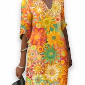 Robe d’été imprimée pour femme | Élégante