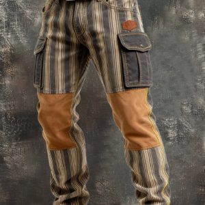 MAISON CLÉMENT PARIS™ | PANTALON CARGO RAYÉ STYLE WORKWEAR