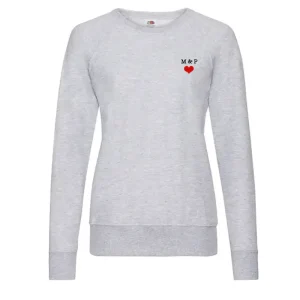 Sweat cœur femme "Initiales"