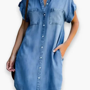 Robe chemise en jean femme | Mini élégante