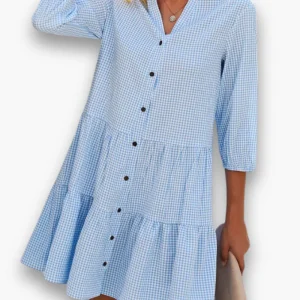 Robe à Carreaux | Élégance Midi