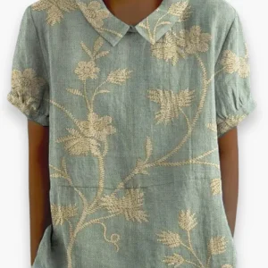 Blouse Florale Décontractée pour Femme | Légère et Libre