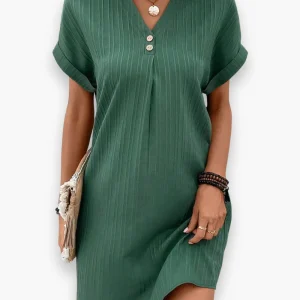 Robe fluide col V femme | Chic moderne