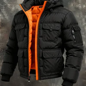 MAISON CLÉMENT PARIS™ | DOUDE RÉVERSIBLE HOMME HIVER CAPUCHE