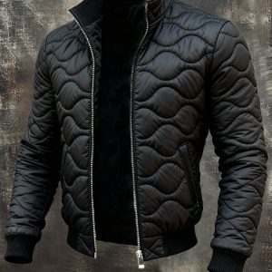 MAISON CLÉMENT PARIS™ | VESTE MATELASSÉE HOMME NOIRE LÉGÈRE ZIPPÉE