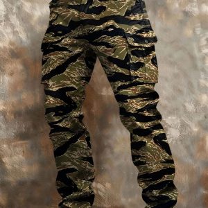MAISON CLÉMENT PARIS™ | PANTALON CARGO HOMME CAMOUFLAGE MULTIPOCHES