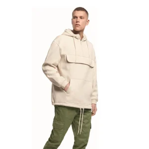 Sweat homme à capuche col zippé - SWEAT OVER HOODY