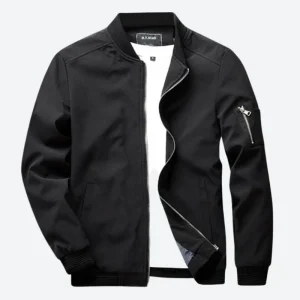 Alvaro - Veste bomber casual pour homme, élégante et hivernale avec fermeture éclair et poche sur la manche