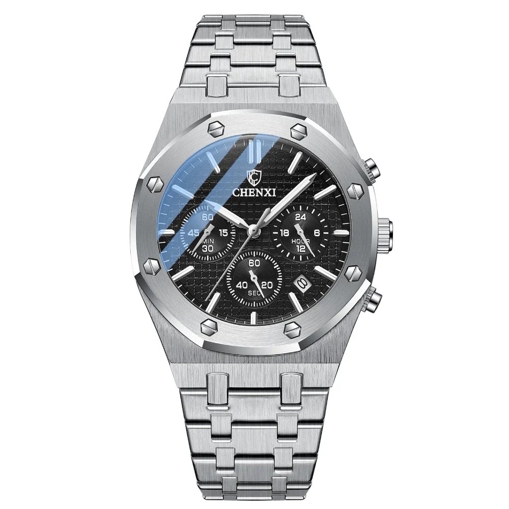 Montre Chronographe en Acier Inoxydable Old-Money 2025 – Image 3