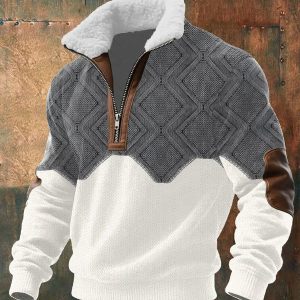 MAISON CLÉMENT PARIS™ | PULL ZIPPÉ À COL MONTANT FOURRÉ