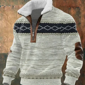 MAISON CLÉMENT PARIS™ | PULL ZIPPÉ À COL MONTANT FOURRÉ