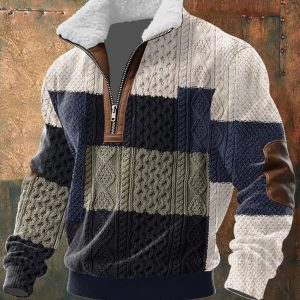 MAISON CLÉMENT PARIS™| PULL ZIPPÉ À COL MONTANT FOURRÉ