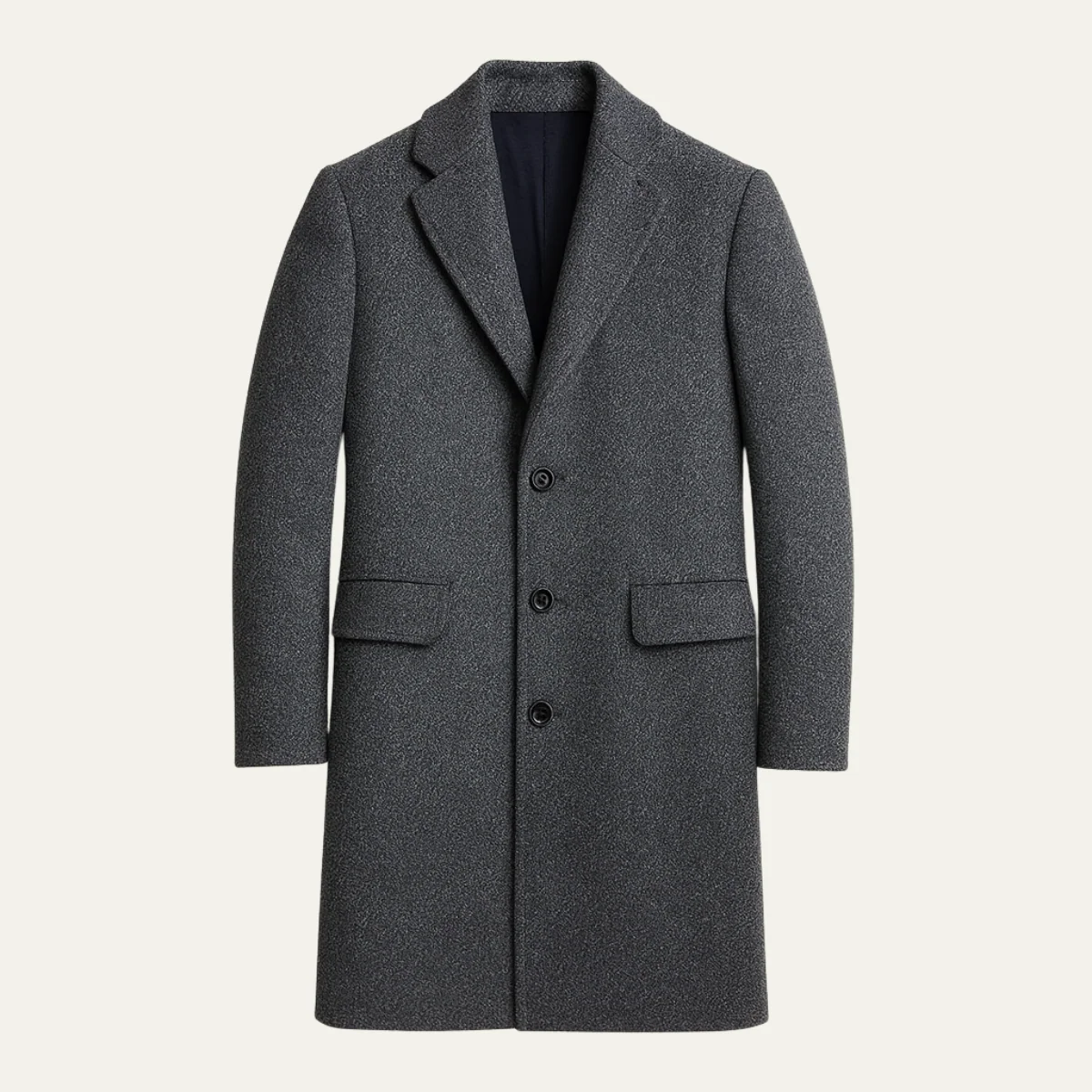 The Dorchester — Manteau d'Hiver en Laine Gris Luxe – Image 3