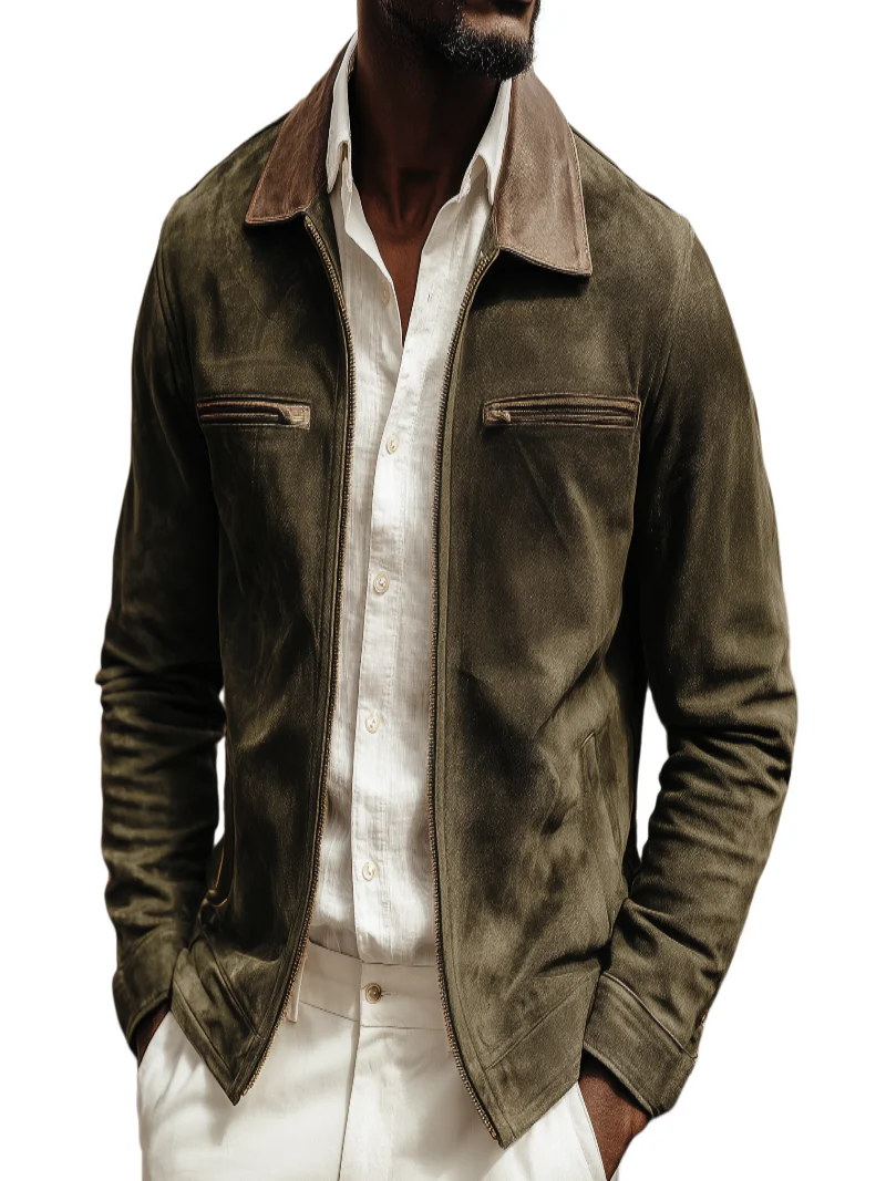 Veste Homme en Suède Luxe – Classique, Élégante et Confortable – Image 2