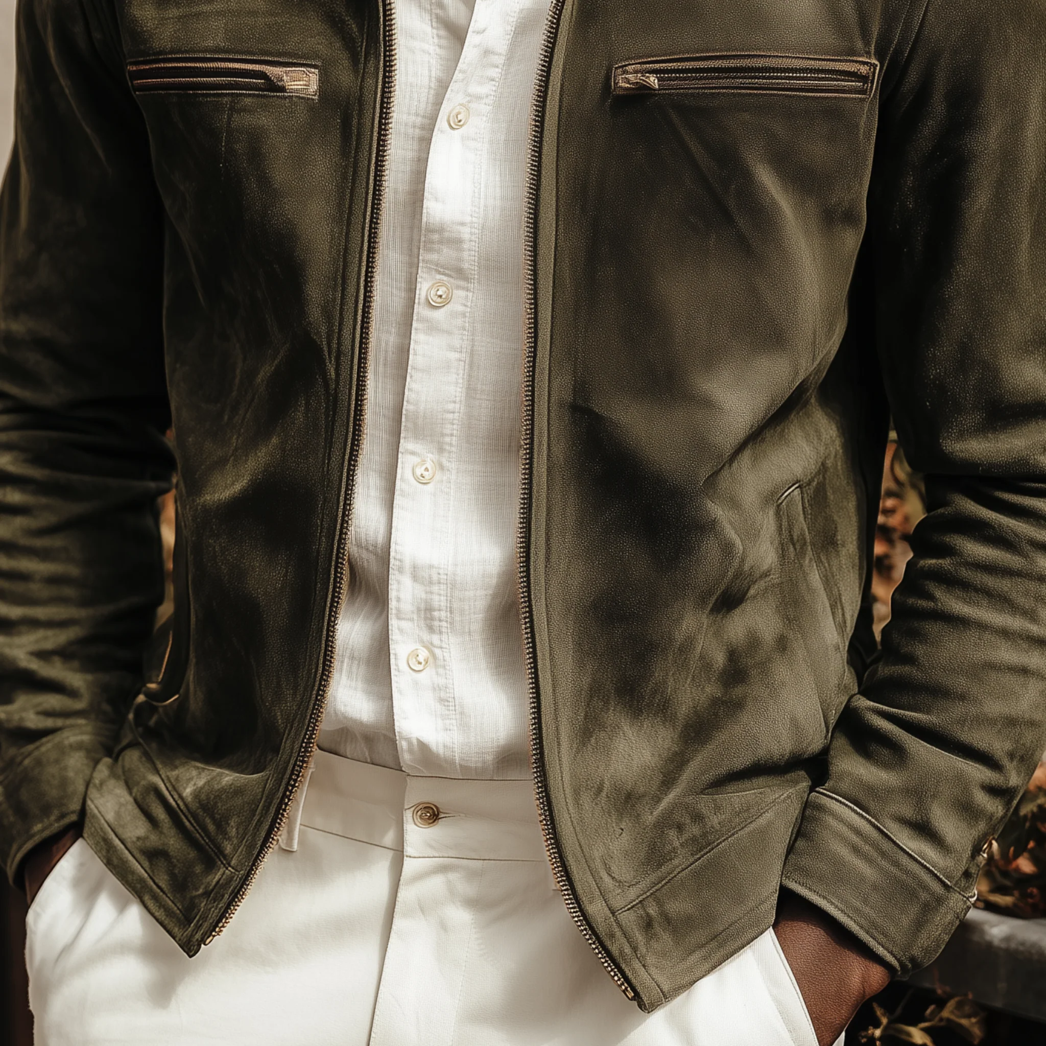 Veste Homme en Suède Luxe – Classique, Élégante et Confortable – Image 5