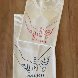 DUO tee-shirts couple avec date