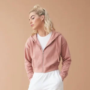 Sweat à capuche zippé femme - WOMEN'S FASHION CROPPED ZOODIE