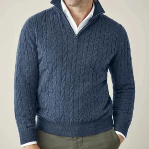 Domingo | Pull en maille torsadée avec motif