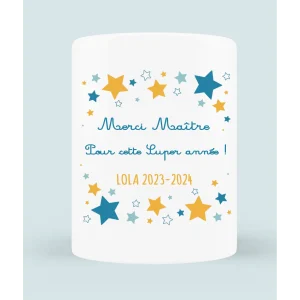 Pot à crayon/vase personnalisable "Merci maître"