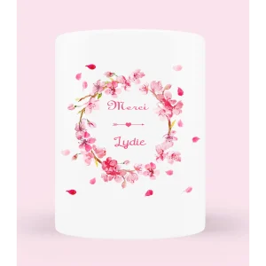 Pot à crayon/vase personnalisable "couronne de fleurs"