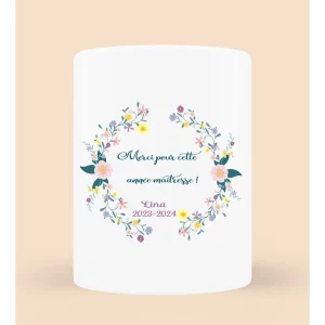 Pot à crayon/vase personnalisable "Merci pour cette année"