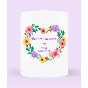 Pot à crayon/vase personnalisable "Cœur"