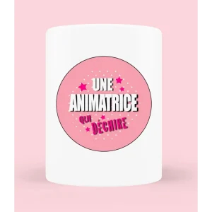 Pot à crayon/vase personnalisable "Une animatrice qui déchire"