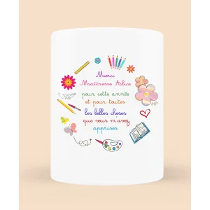 Pot à crayon/vase personnalisable "Merci pour cette année"