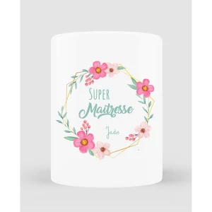 Pot à crayon/vase personnalisable "Super maîtresse"