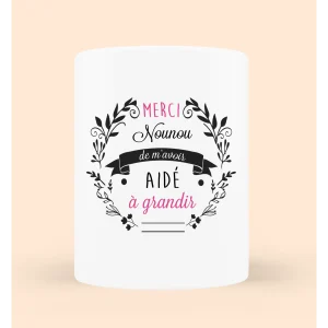 Pot à crayon/vase personnalisable "Merci nounou"
