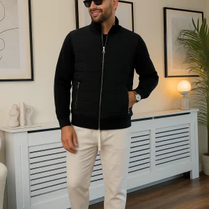 Leon - Manteau hybride élégant noir pour hommes