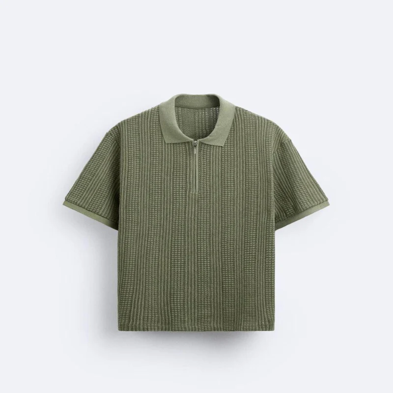 Polo Homme à Fermeture Éclair Légère Style Old Money | Maison Clément Paris – Image 3