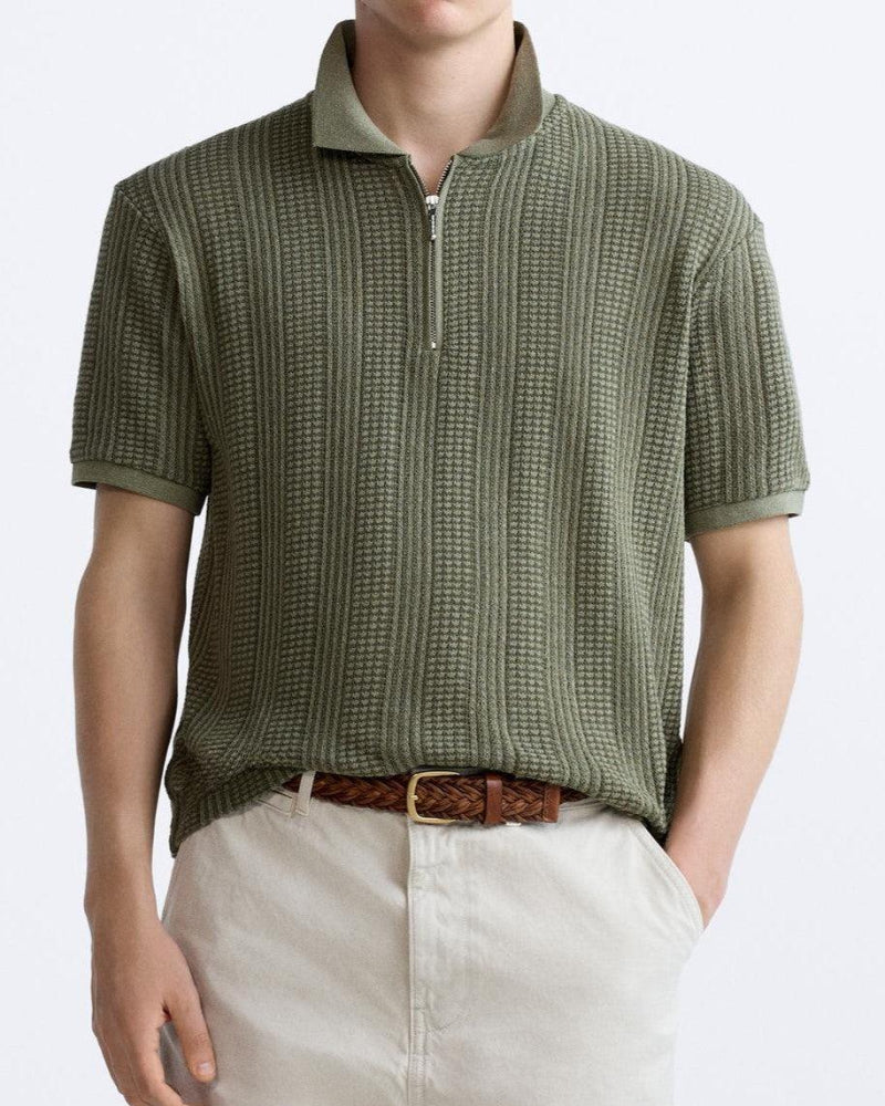 Polo Homme à Fermeture Éclair Légère Style Old Money | Maison Clément Paris – Image 2