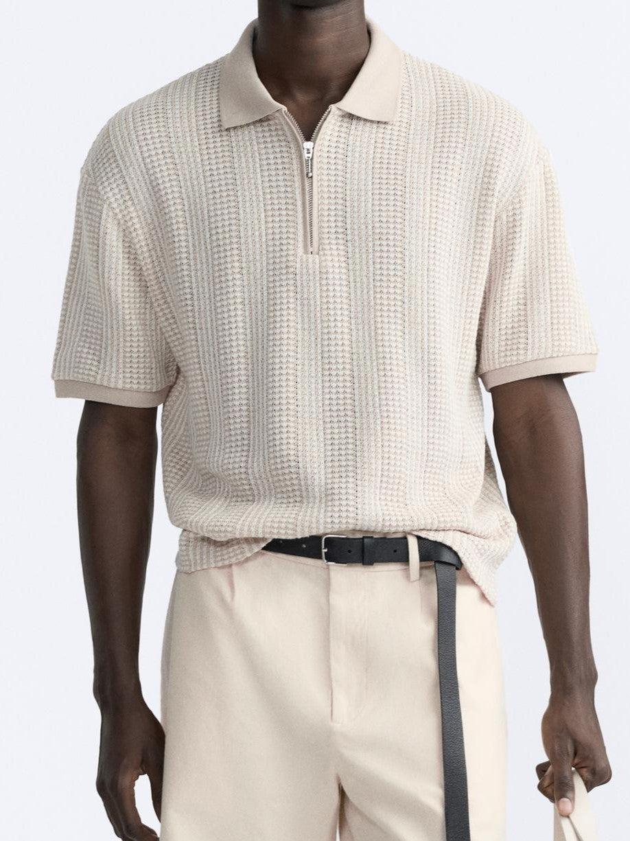 Polo Homme à Fermeture Éclair Légère Style Old Money | Maison Clément Paris – Image 7