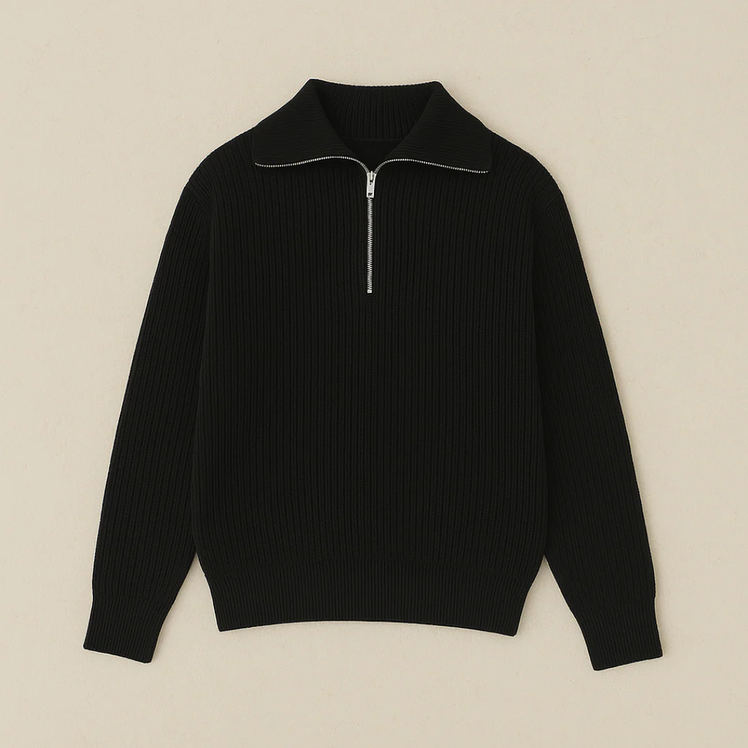 Pull Homme Nautique à Demi-Zip Côtelé | Maison Clément Paris – Image 6