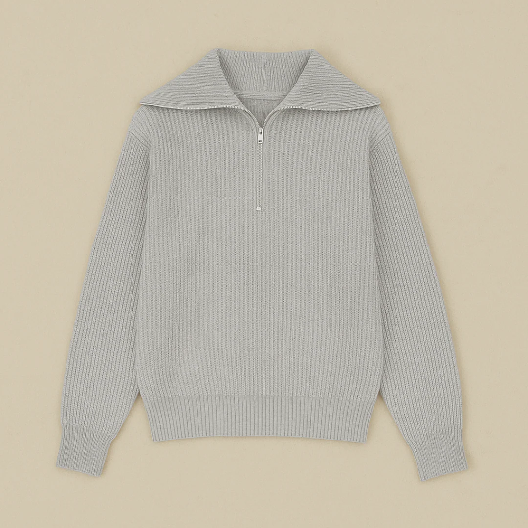 Pull Homme Nautique à Demi-Zip Côtelé | Maison Clément Paris – Image 7