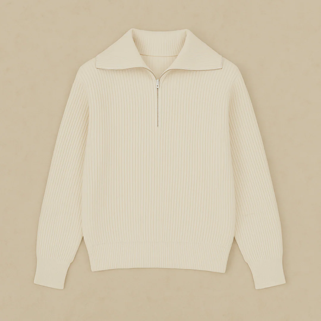 Pull Homme Nautique à Demi-Zip Côtelé | Maison Clément Paris – Image 8