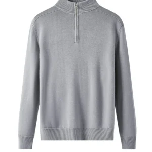 Pull zippé en laine mérinos Capri