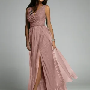 Thea - Robe Élégante À Col En V