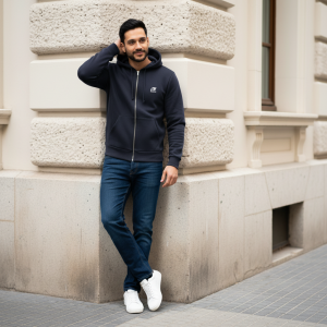 Sweat à capuche Bassam zippé