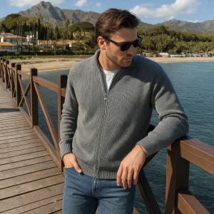 Tyson – Gilet en coton tricoté décontracté