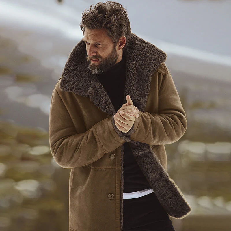 Cristino - Manteau d'Hiver Chaud pour Hommes avec Col en Laine 2025 – Image 5