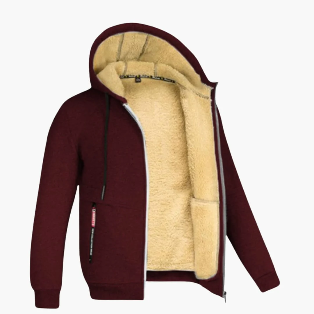 Eleganzo - Veste d'Hiver Old Money en Laine pour Hommes avec Capuche – Image 5