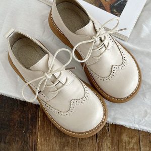 Isabelle - Chaussures Oxford à Bout Carré et Large Femmes