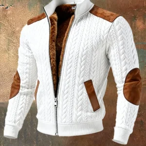 MAISON CLÉMENT PARIS™ | VESTE TRICOT BLANCHE À DOUBLURE CHAUDE