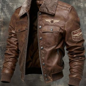 MAISON CLÉMENT PARIS™ | BLOUSON AVIATION HOMME DOUBLÉ SHERPA CUIR