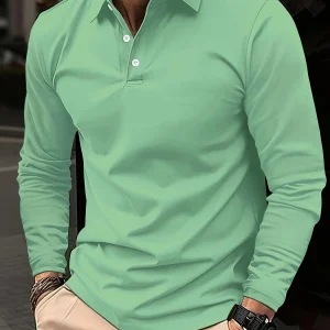 Homme Polo Slim Manches Longues